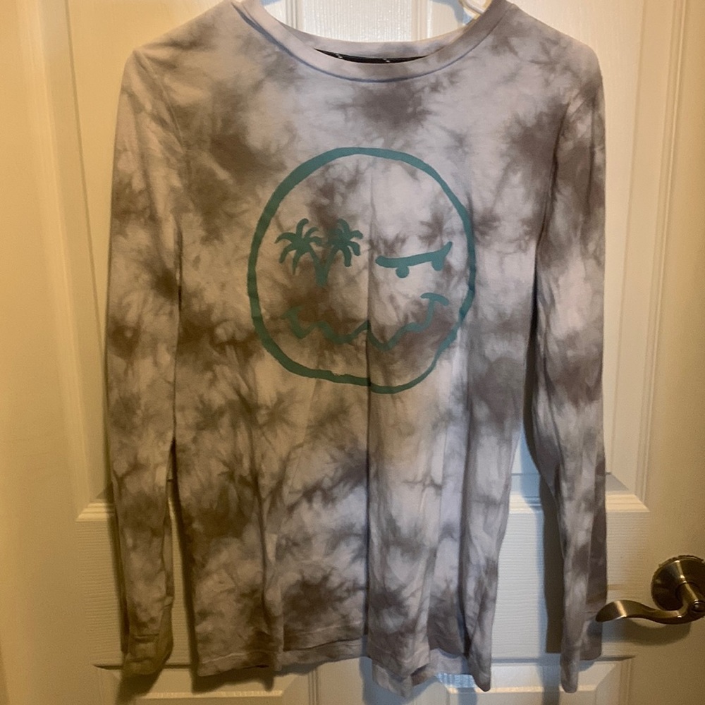 Long sleeve boys tie-dye shirt